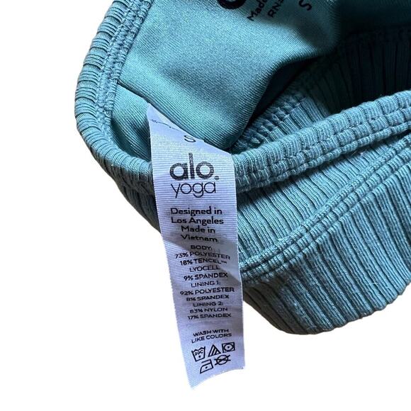 Alo Yoga Ribbed Blissful Bra | Small | Soft Seagrass - Picture 6 of 6